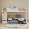 Lifetime Etagenbett für Kinder 120cm breit mit Treppe - whitewash