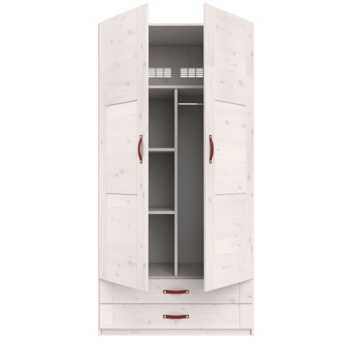 Lifetime Schrank 100 cm mit 2 Türen & Schubladen und Einteilung