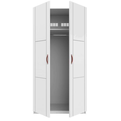 Lifetime Schrank 100 cm mit 2 Türen & Kleiderstange